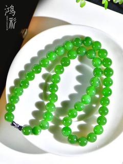 苹果阳绿碧玉是什么颜色?天然和田玉碧玉项链的色级科普 🍏💚