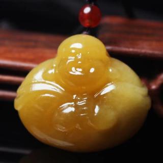 纯天然和田玉弥勒佛吊坠女全糖料笑脸佛玉坠玉石吊坠挂件女士项链
