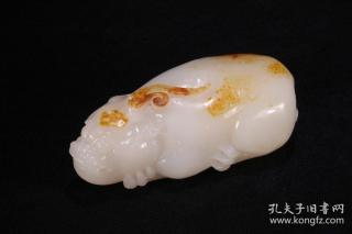 【玩家旧藏,和田玉"貔貅"把件】