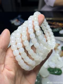 点墨青花单圈手串